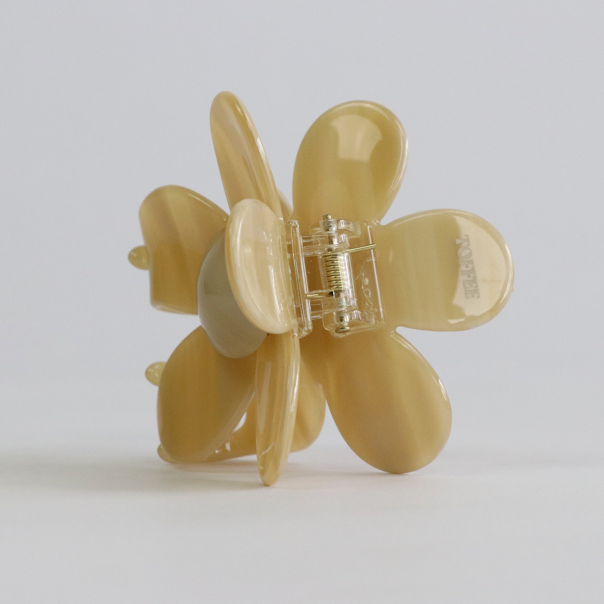 Blumen Haarspange in Shiny Beige