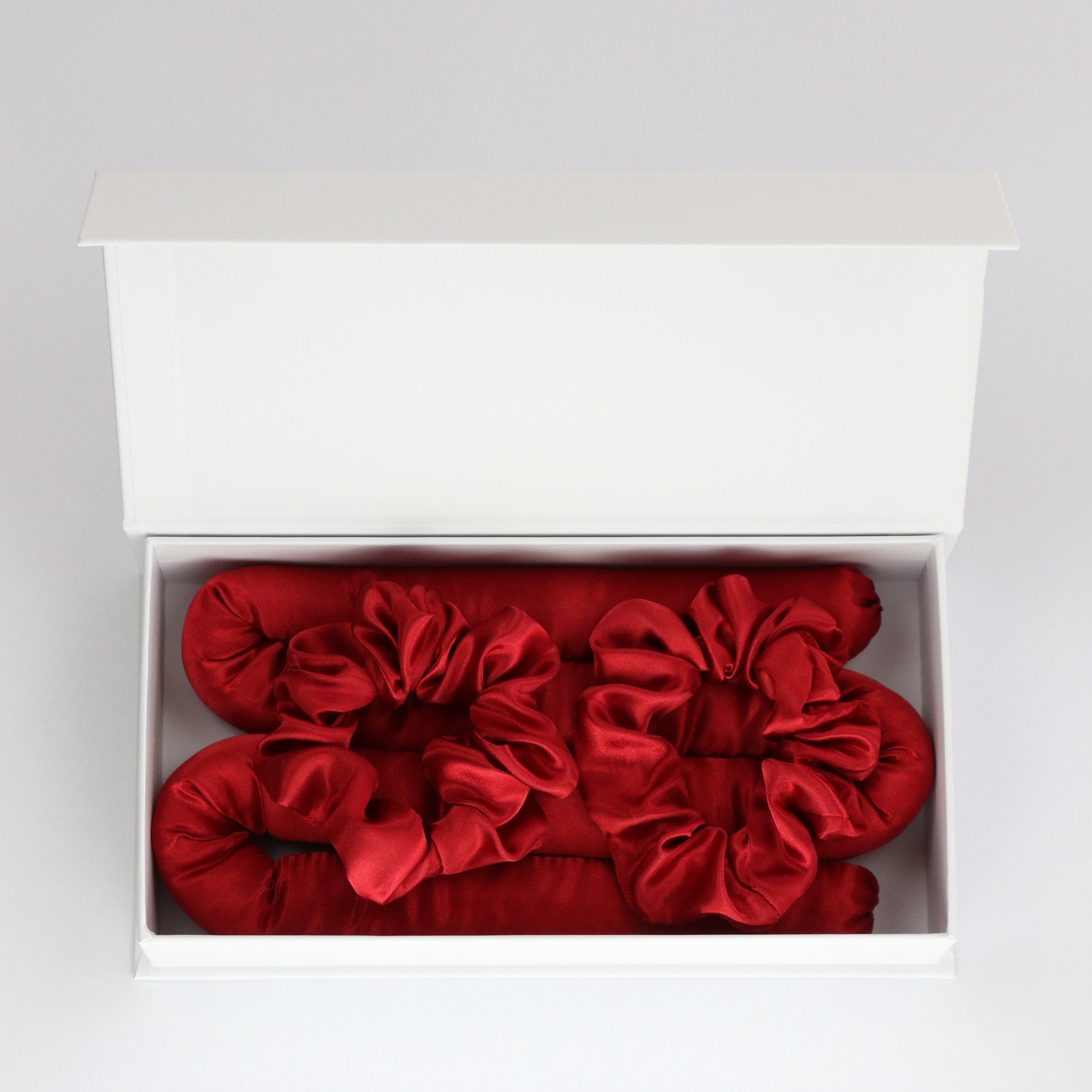 Satin Hitzefreier Lockenwickler Weinrot