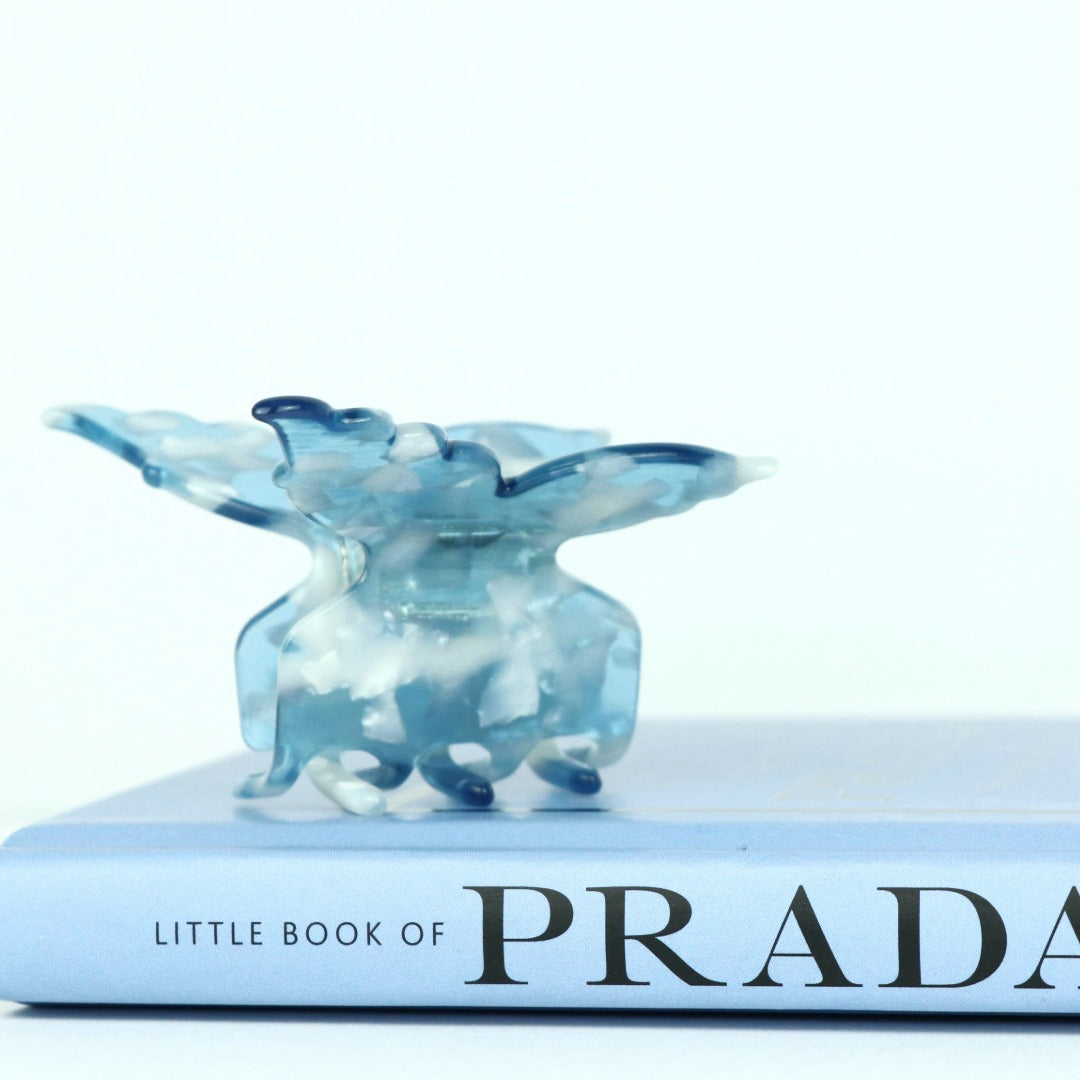 Schmetterling Haarklammer in Ocean Blue