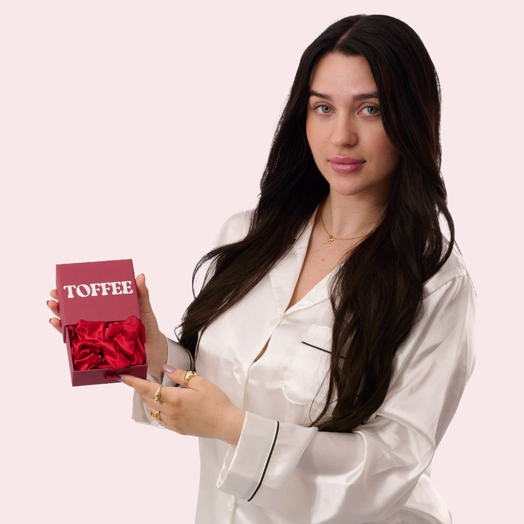 Satin Haargummi Scrunchie mini Weinrot