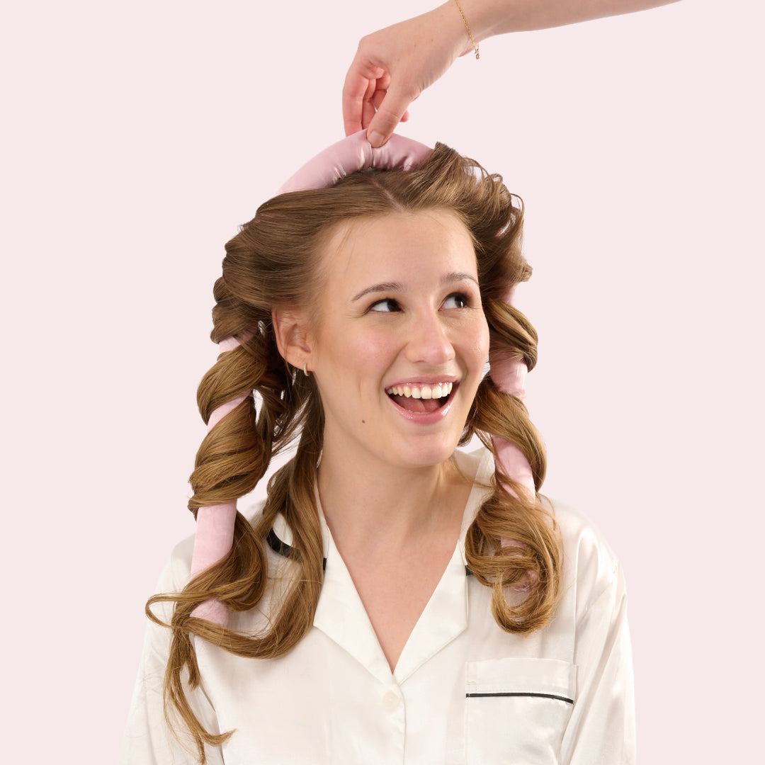 Satin Hitzefreier Lockenwickler Altrosa