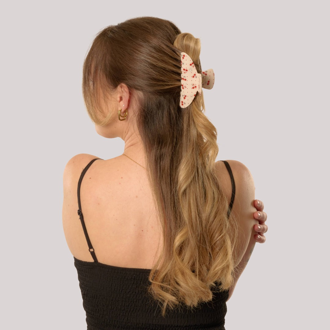 Cherry Crush Haarklammer mit Kirschmuster
