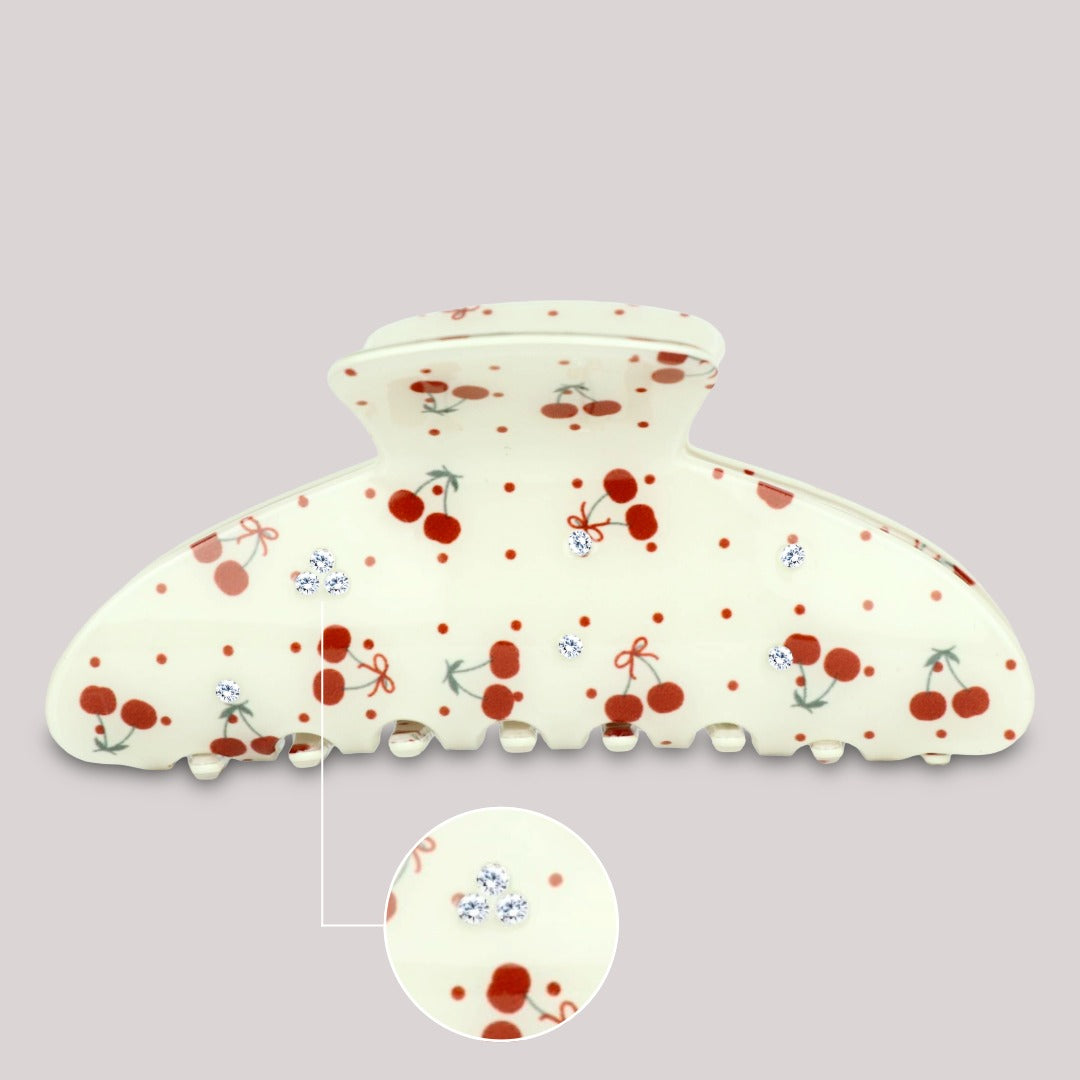 Cherry Crush Haarklammer mit Kirschmuster