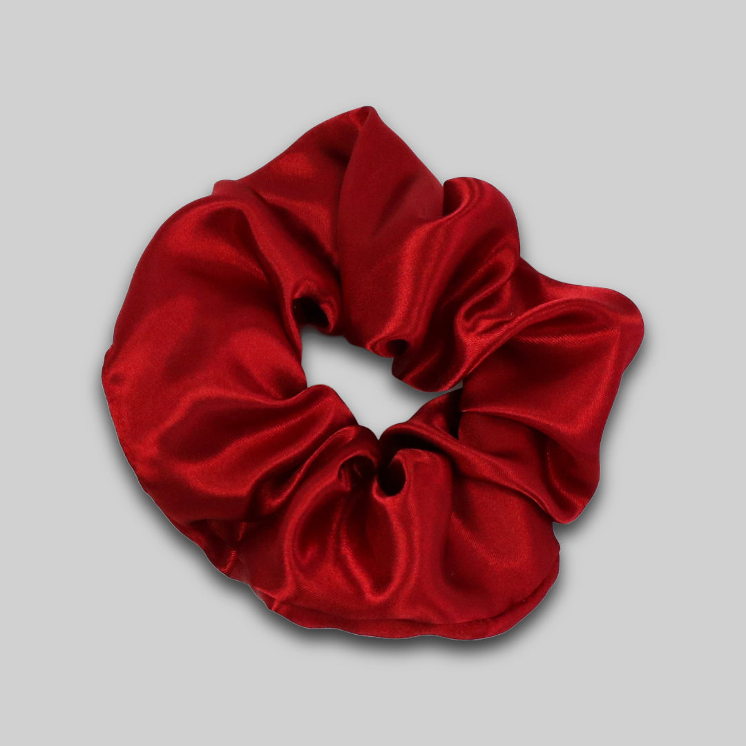 Satin Haargummi Scrunchie XL Weinrot