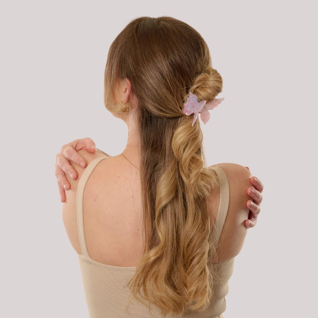 Schmetterling Haarklammer in Rosé