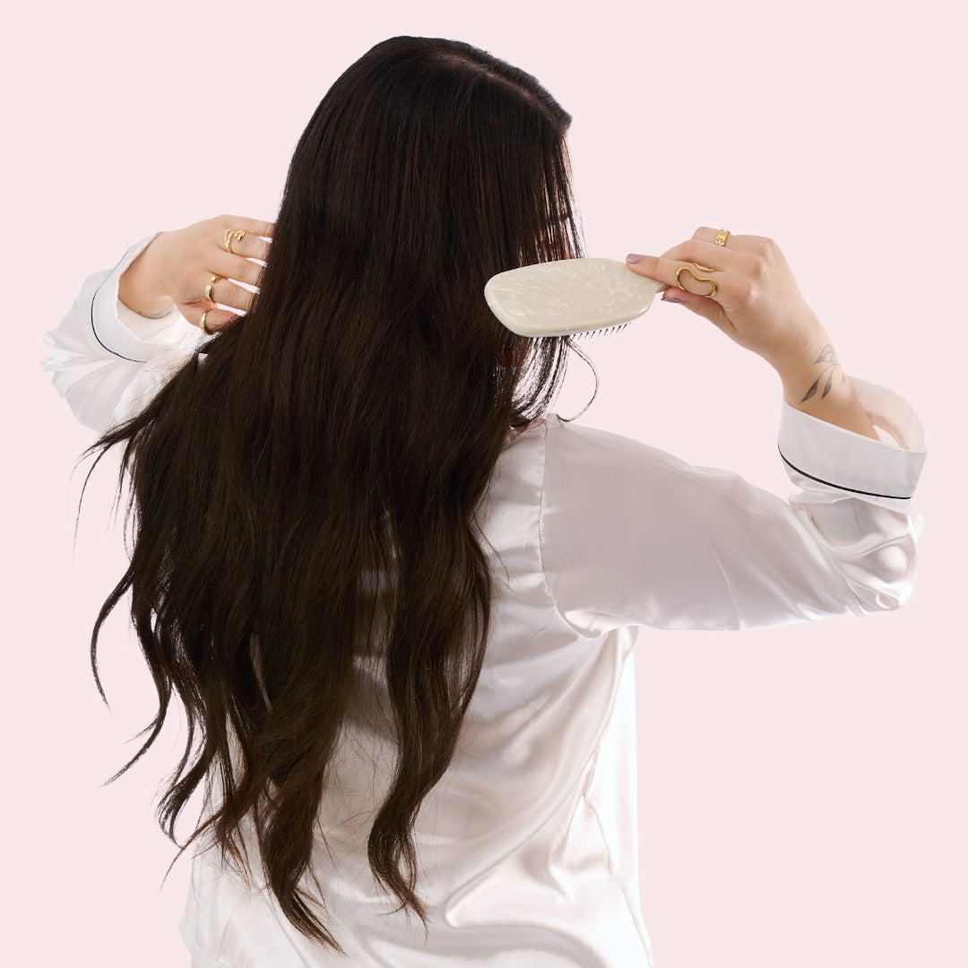 Nass Haarbürste mit anti Haarbruch & Knoten Technologie in Beige Weiss