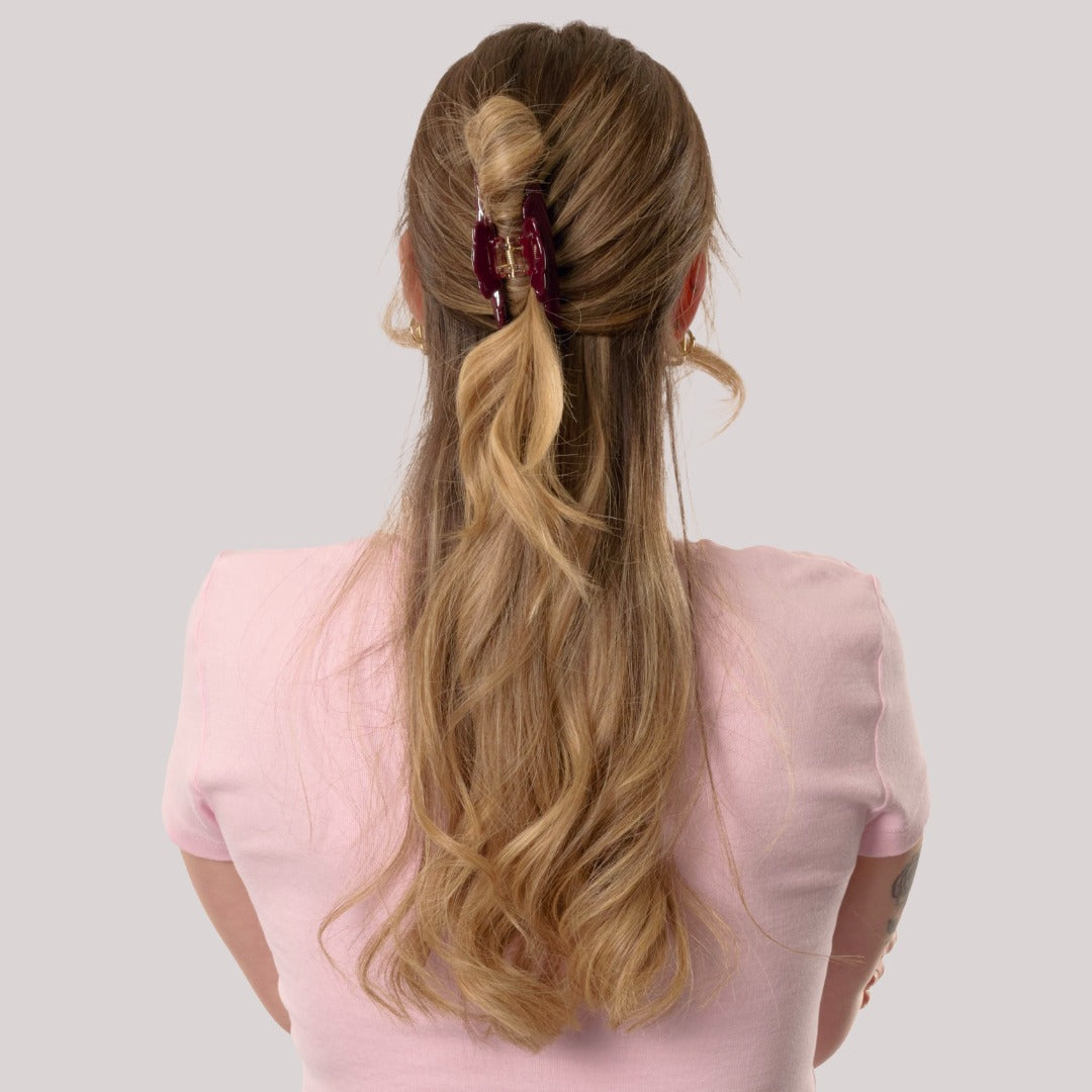 Teddy Haarklammer in Burgundy