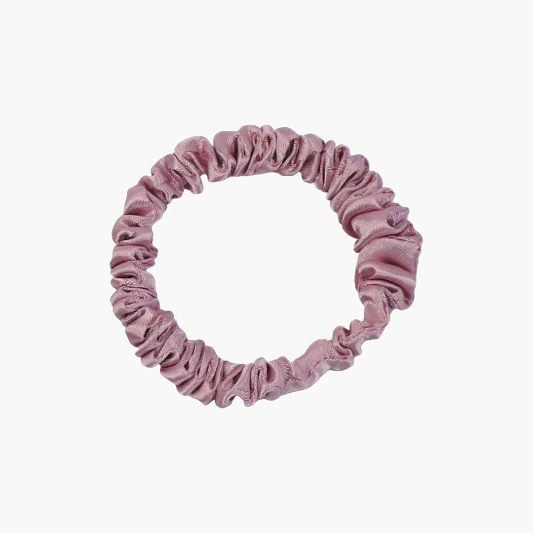 Satin Haargummi Scrunchie mini Altrosa