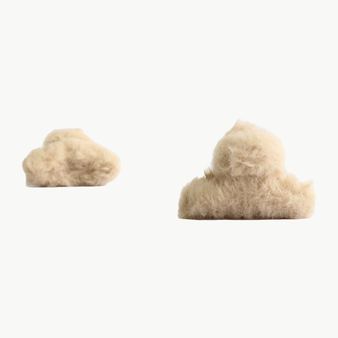 Furry Wölkchen Haarklammern mini Beige