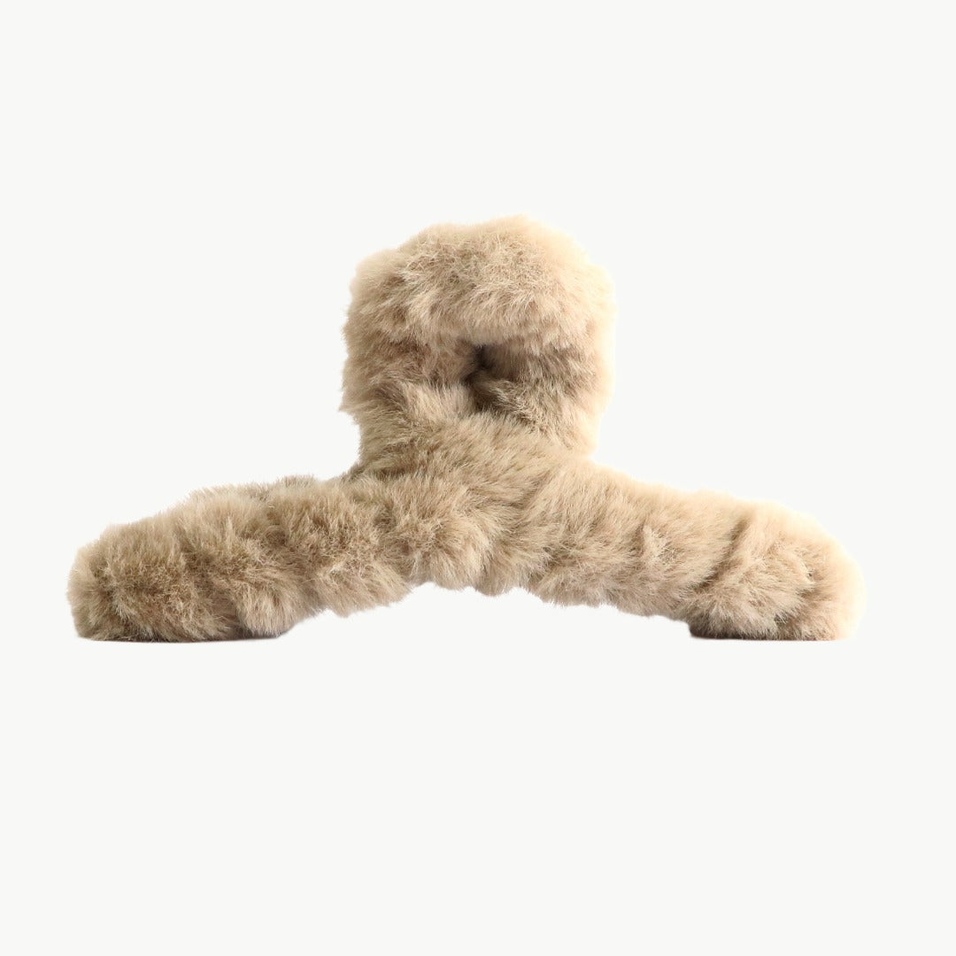 Furry Haarspange XL Cream Beige