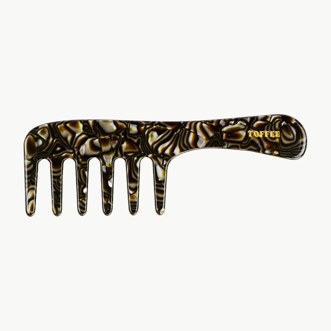 Locken Haarkamm in Karibik Braun