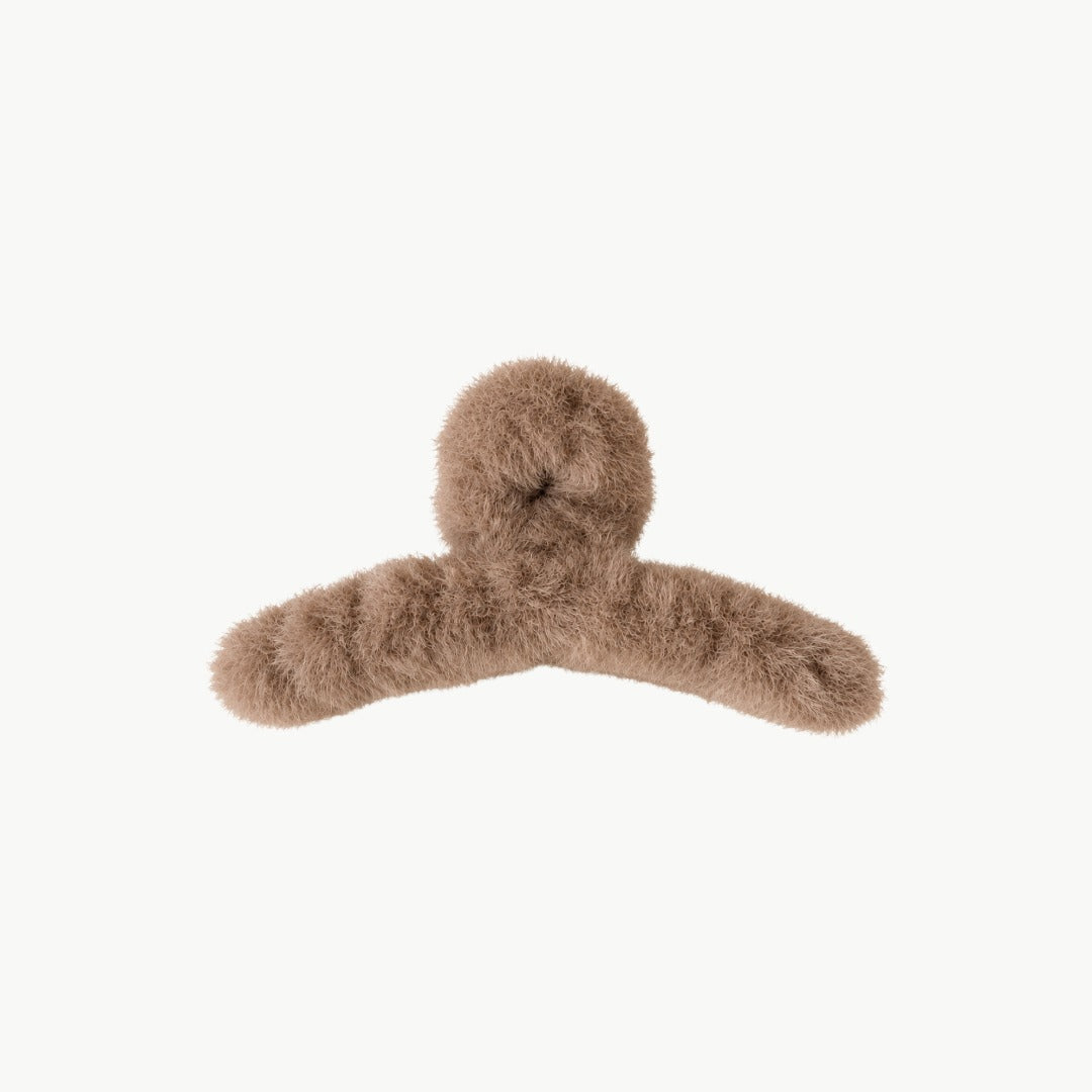 Furry Haarklammer Mittel in Cream Beige