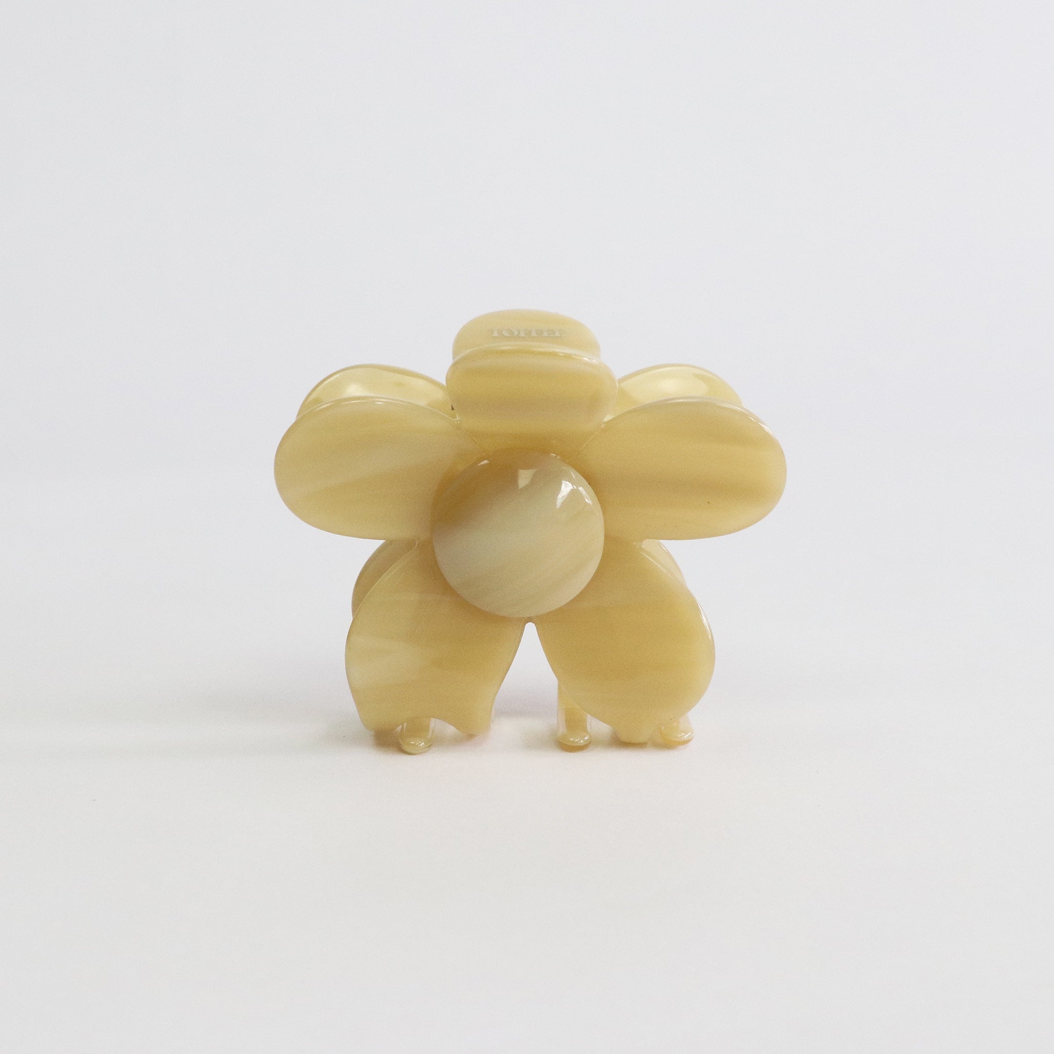 Blumen Haarspange in Shiny Beige