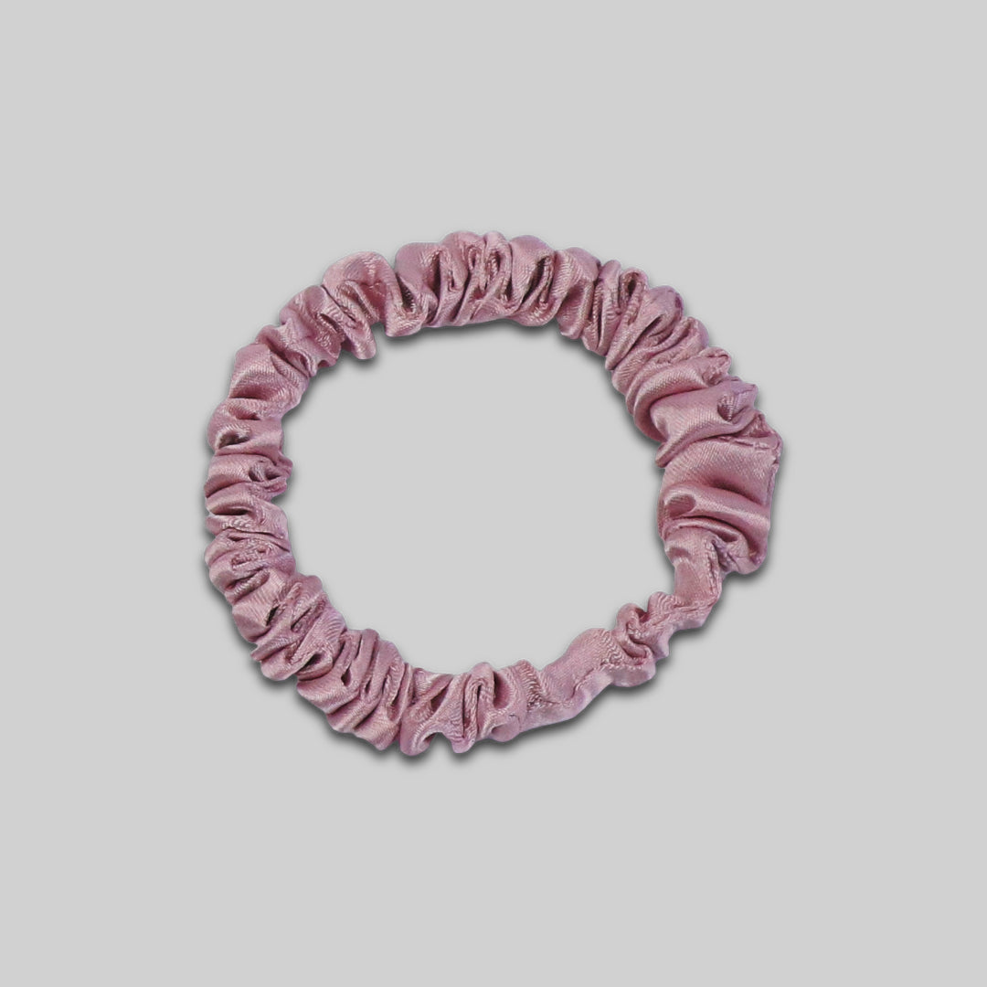Satin Haargummi Scrunchie mini Altrosa