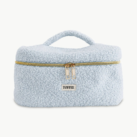 Teddyfell Kosmetiktasche Gross – Babyblau