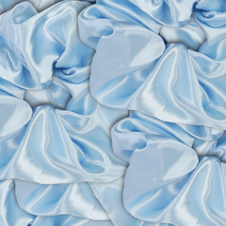 Satin Haargummi Scrunchie XL Baby Blau