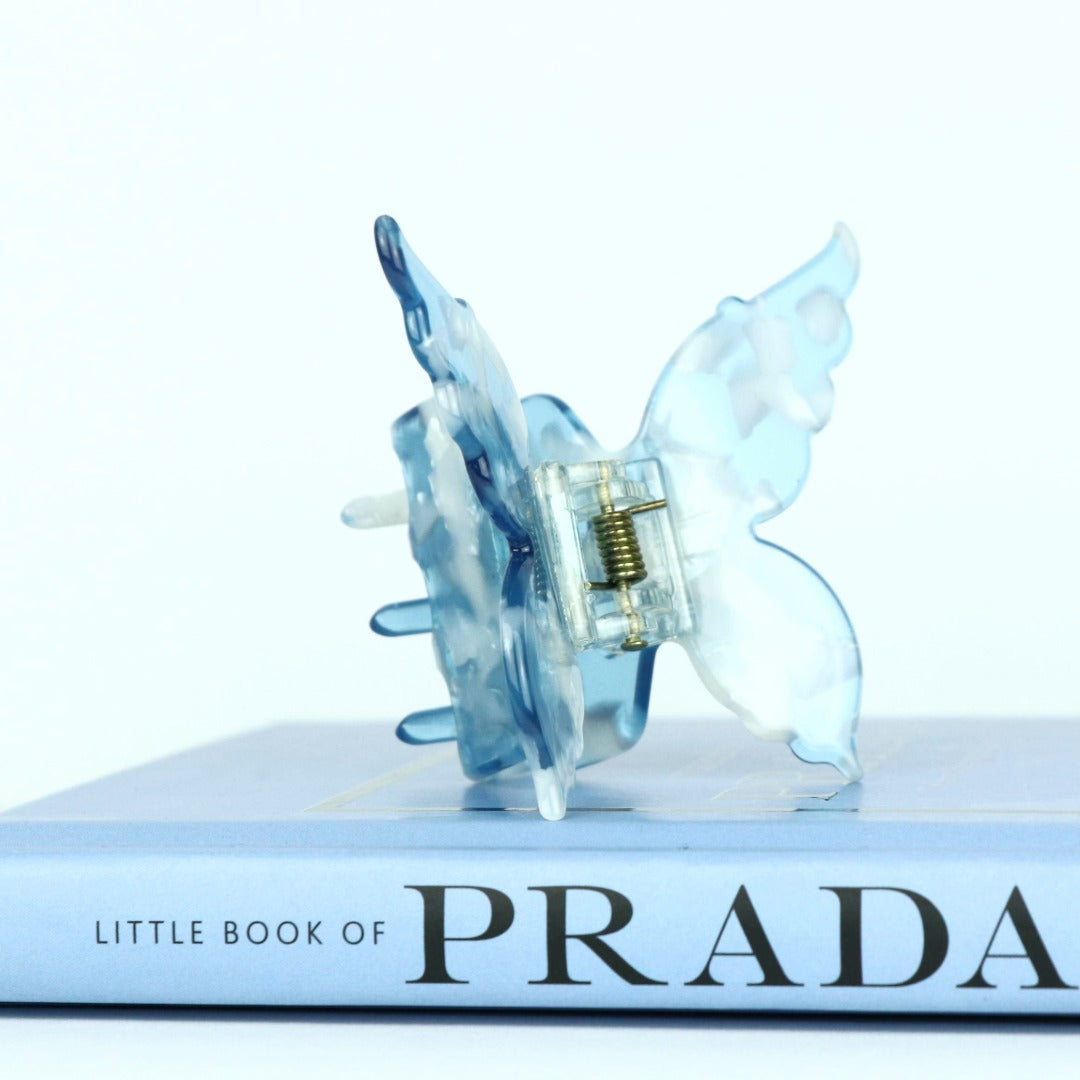 Schmetterling Haarklammer in Ocean Blue