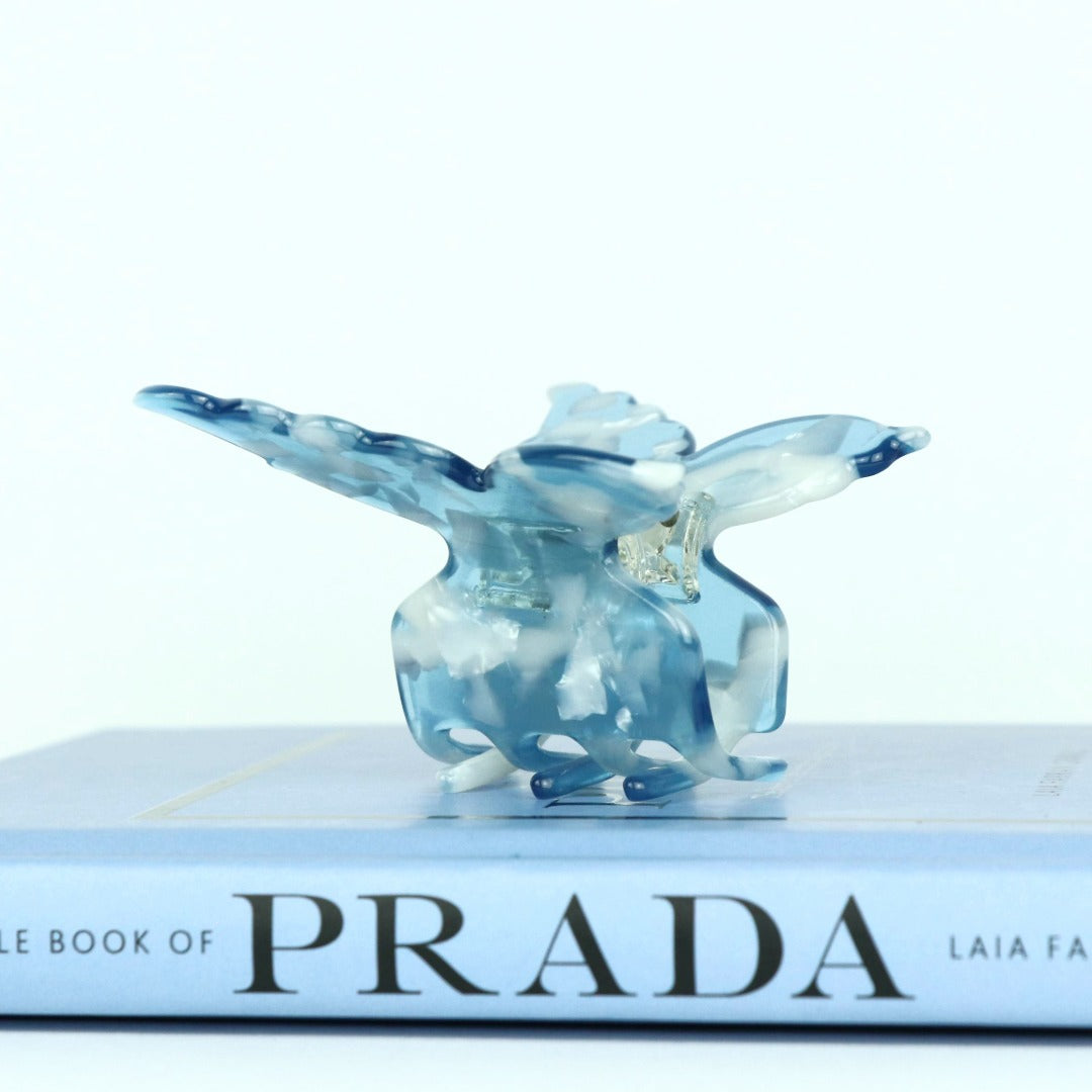 Schmetterling Haarklammer in Ocean Blue