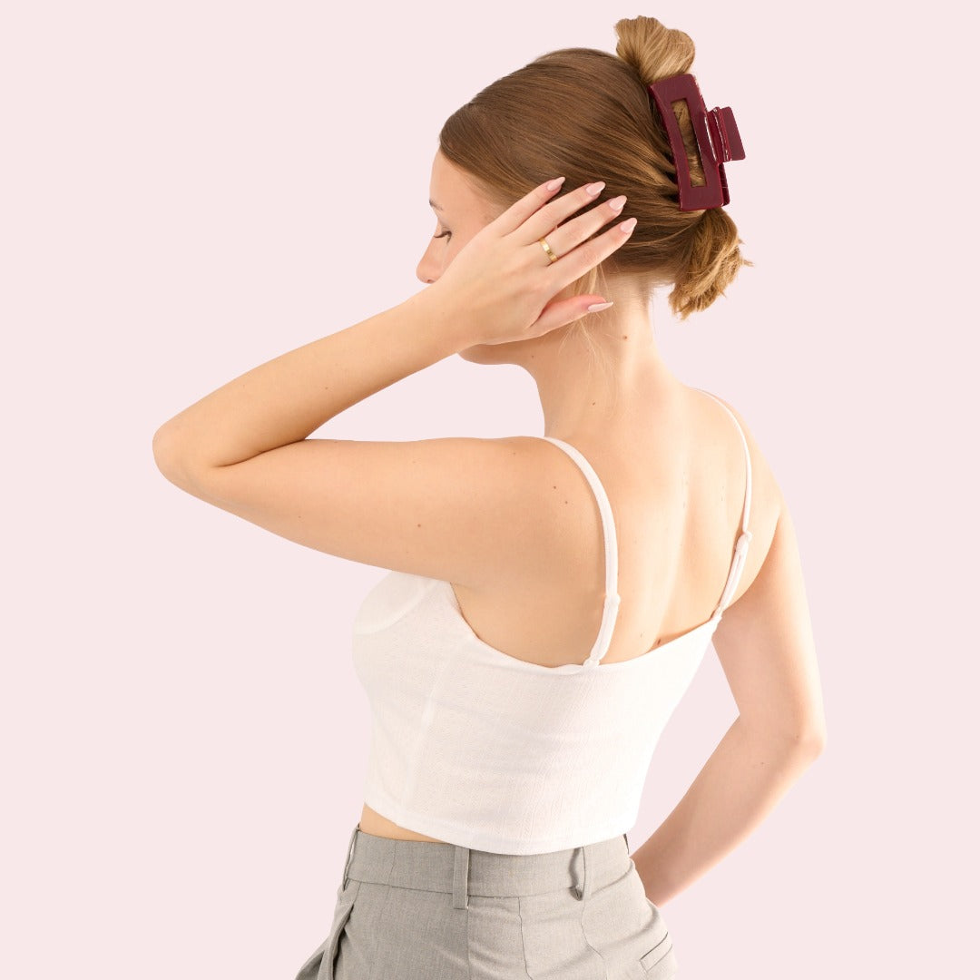 Bombshell Haarklammer in Shiny Red