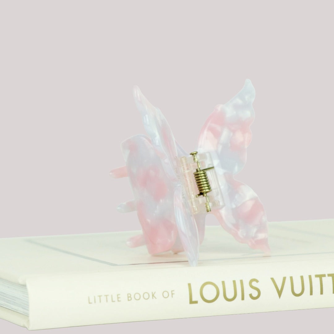 Schmetterling Haarklammer in Rosé