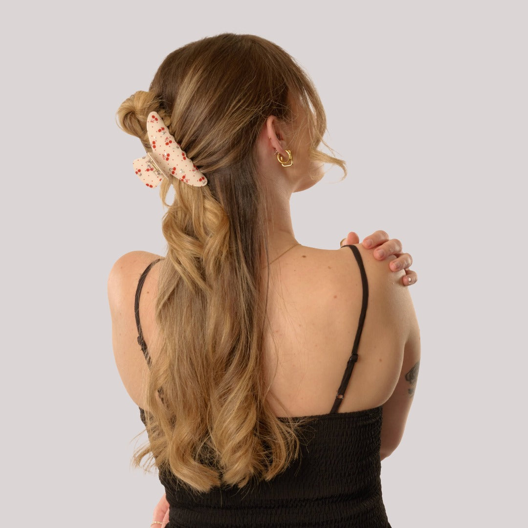 Cherry Crush Haarklammer mit Kirschmuster
