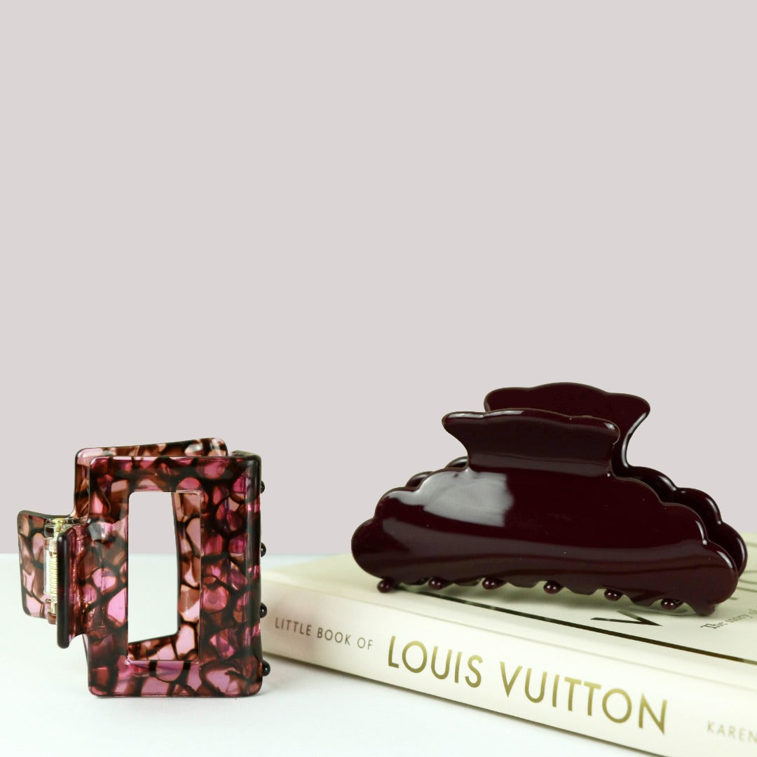 Teddy Haarklammer in Burgundy