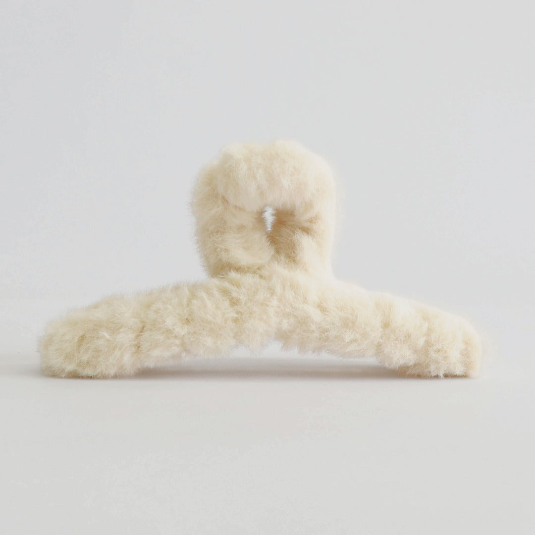 Furry Haarspange XL Vanilla Weiss