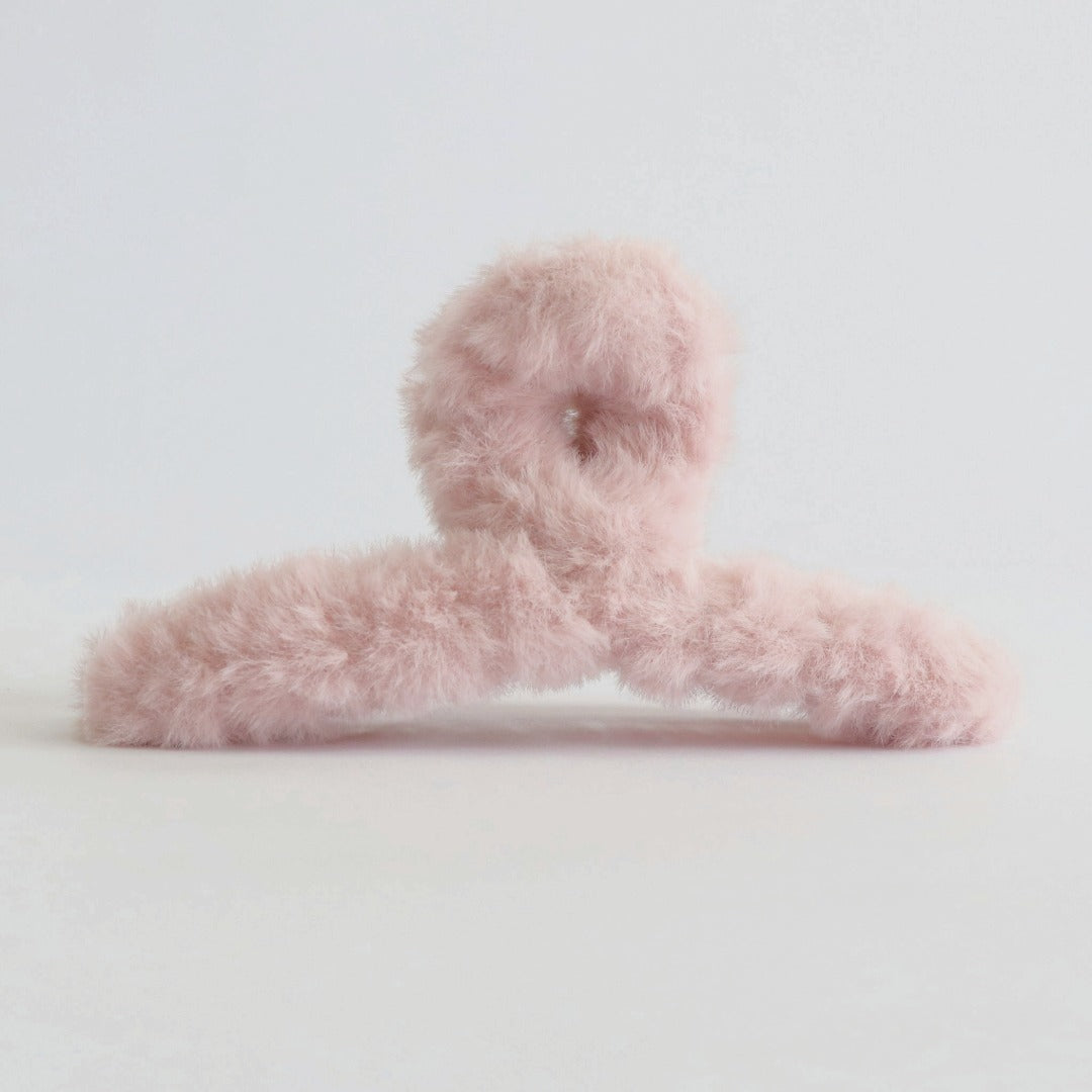 Furry Haarspange XL Pastel Rosa