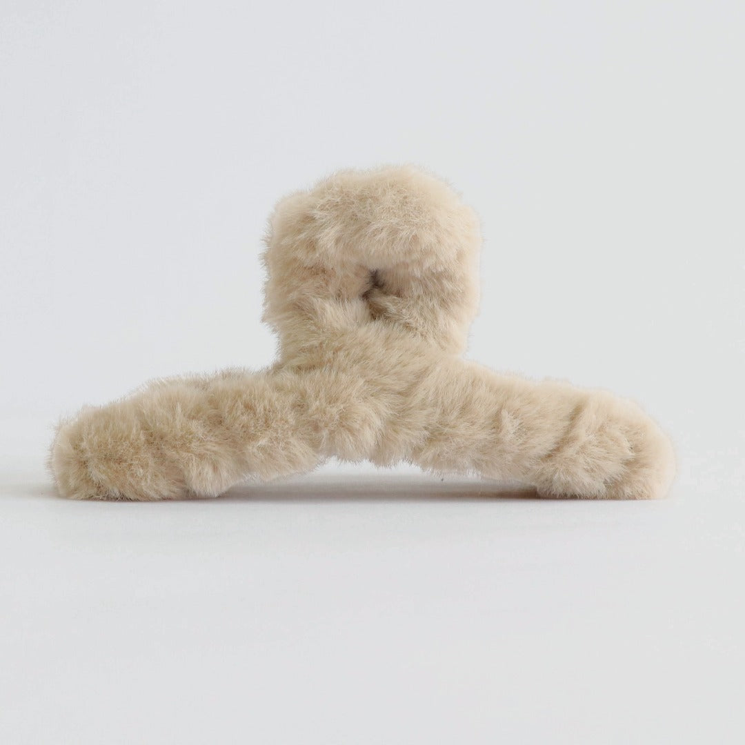 Furry Haarspange XL Cream Beige