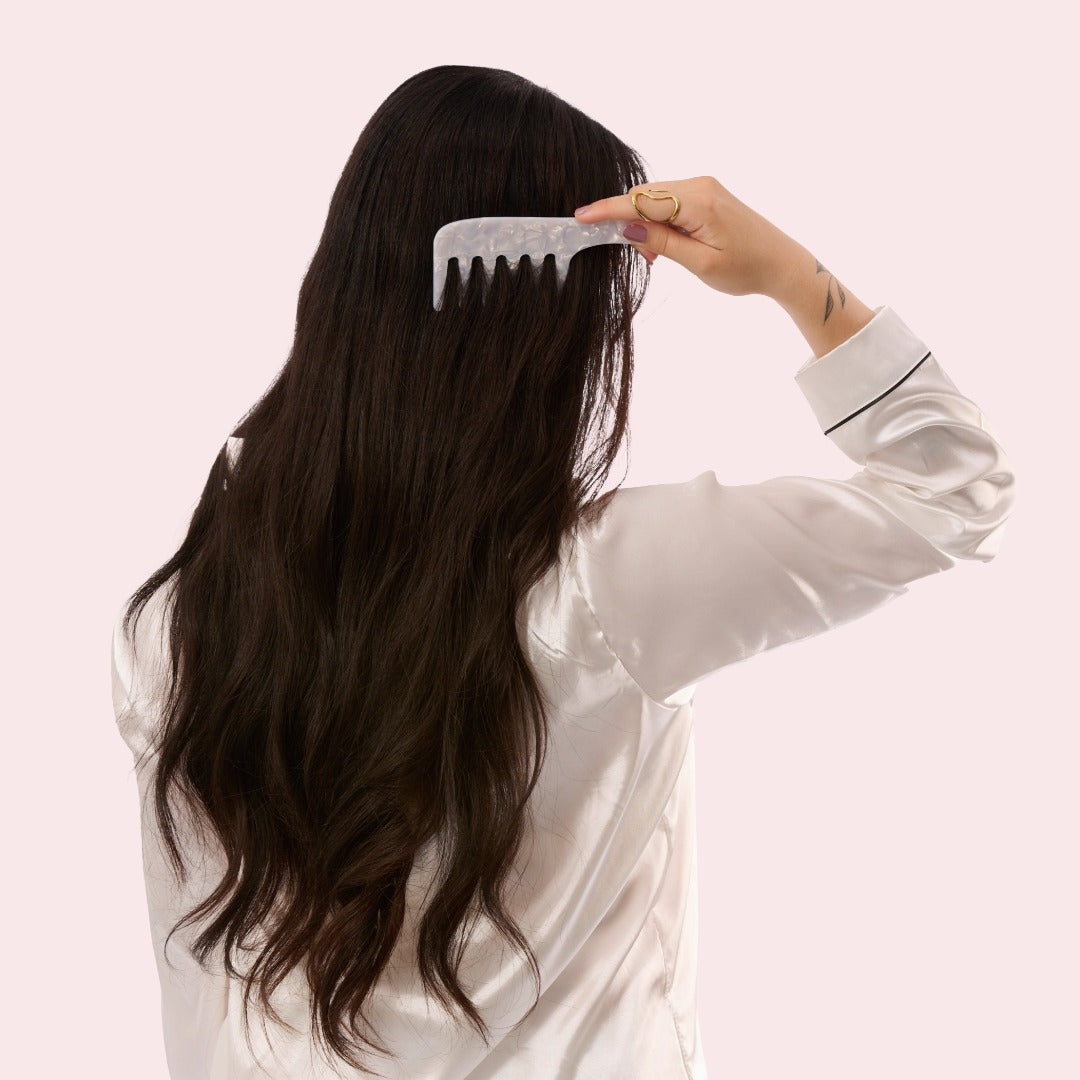 Locken Haarkamm in Pearl Weiss