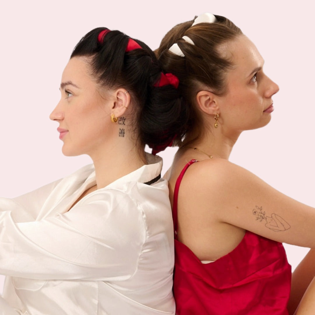 Satin Hitzefreier Lockenwickler Weinrot