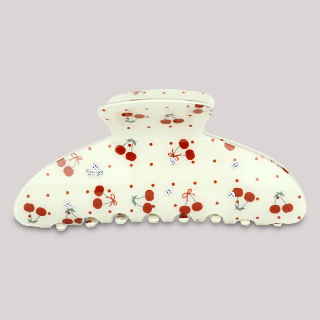 Cherry Crush Haarklammer mit Kirschmuster