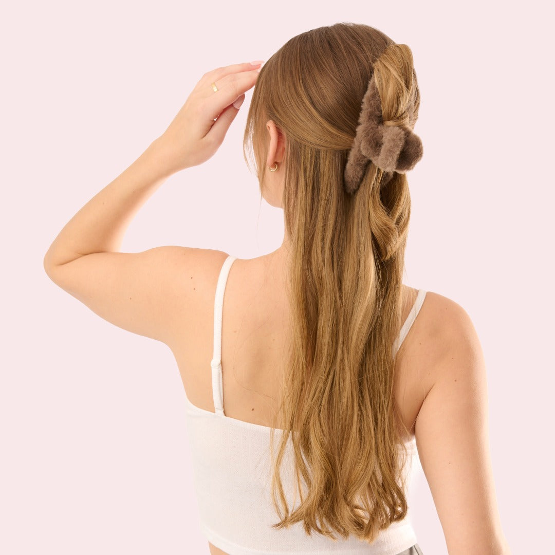 Furry Haarspange XL Teddy Braun