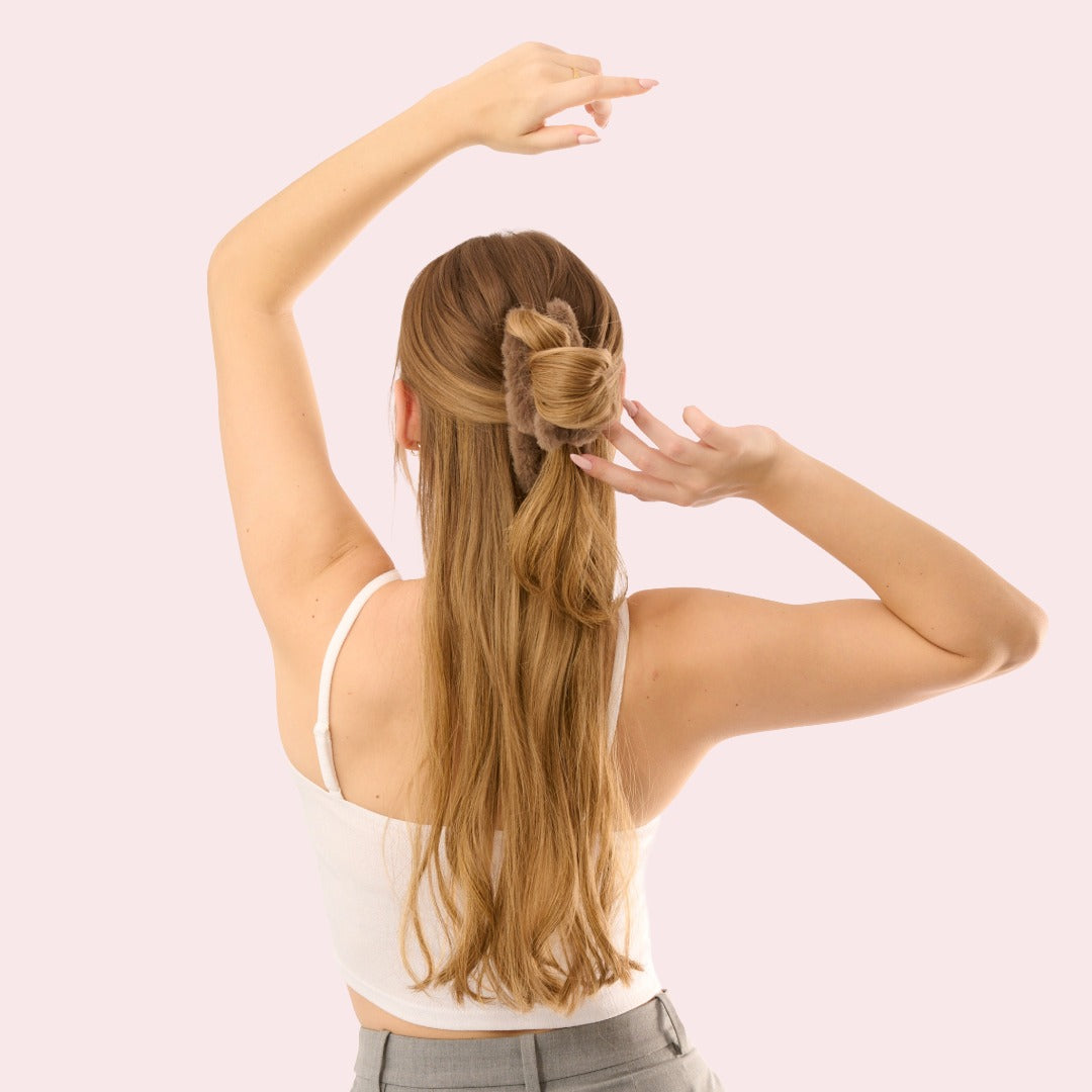 Furry Haarspange XL Teddy Braun