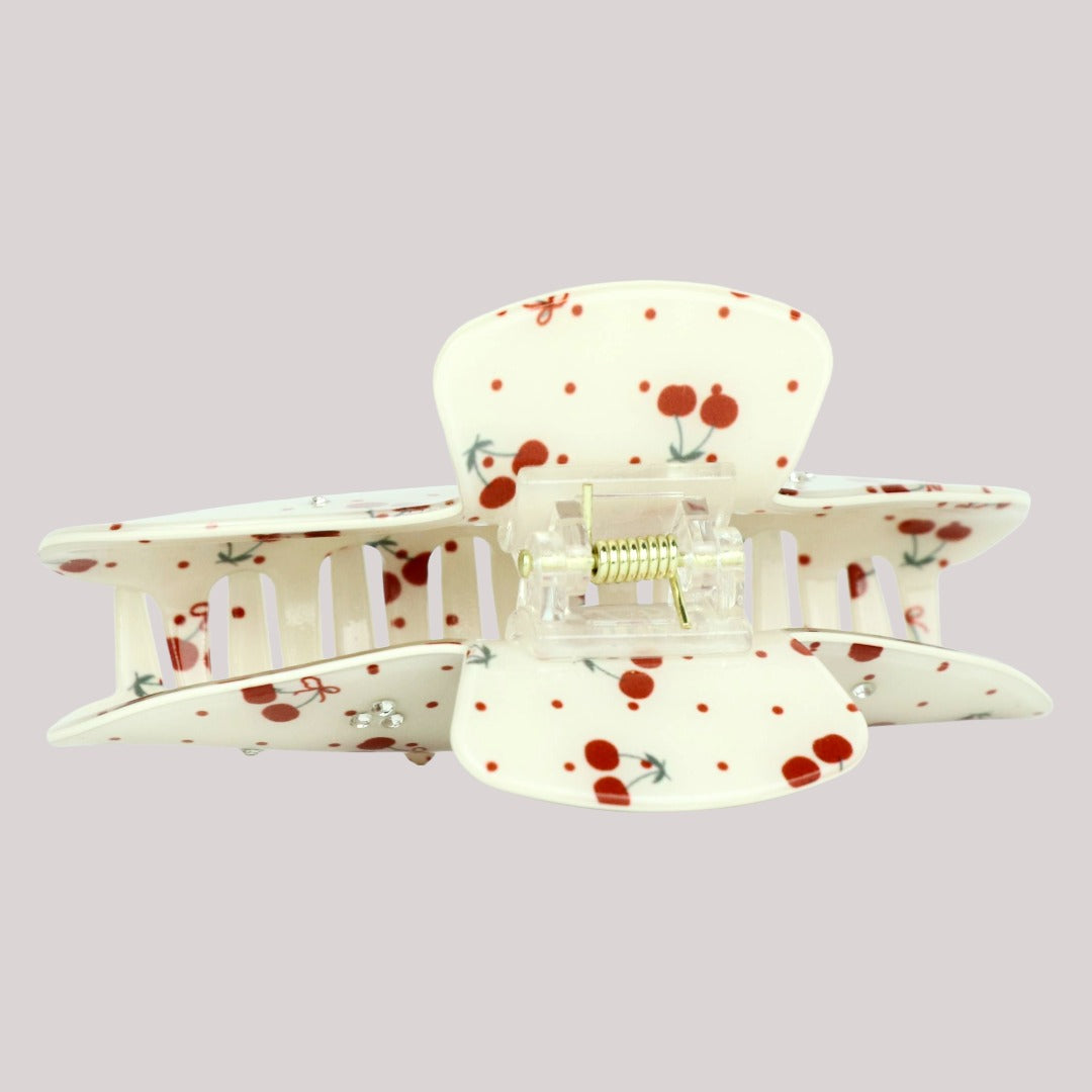 Cherry Crush Haarklammer mit Kirschmuster