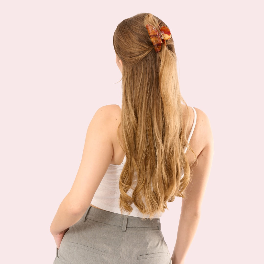 Haarklammer "Galaxy" in Karamell Braun