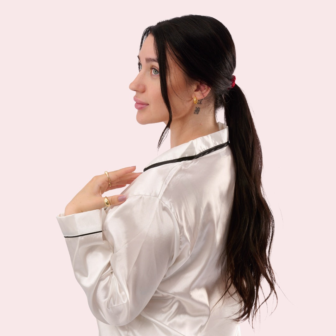 Satin Haargummi Scrunchie mini Weinrot