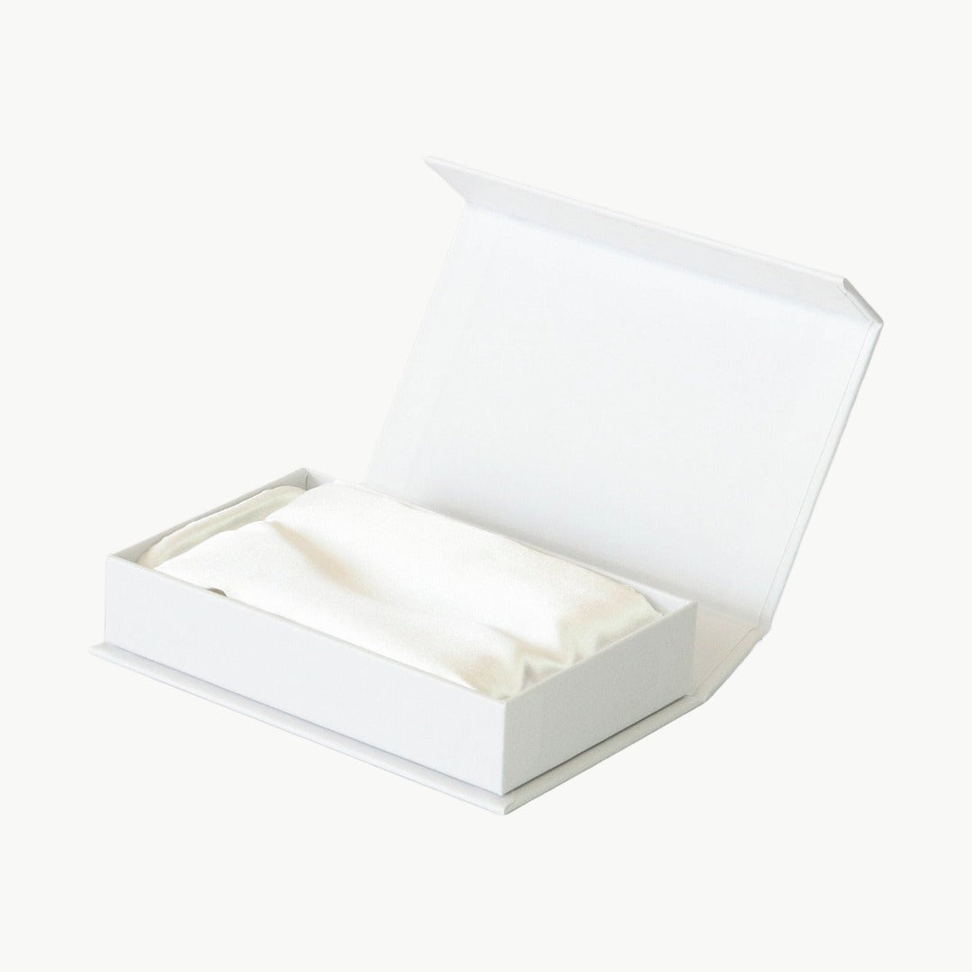 Satin Anti-Haarbruch Kissenbezug Schnee Weiss