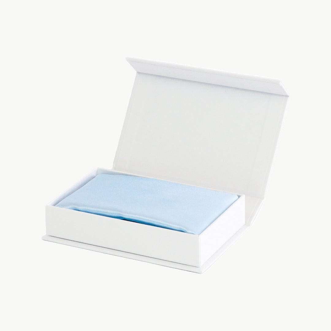 Satin Anti-Haarbruch Kissenbezug Baby Blau