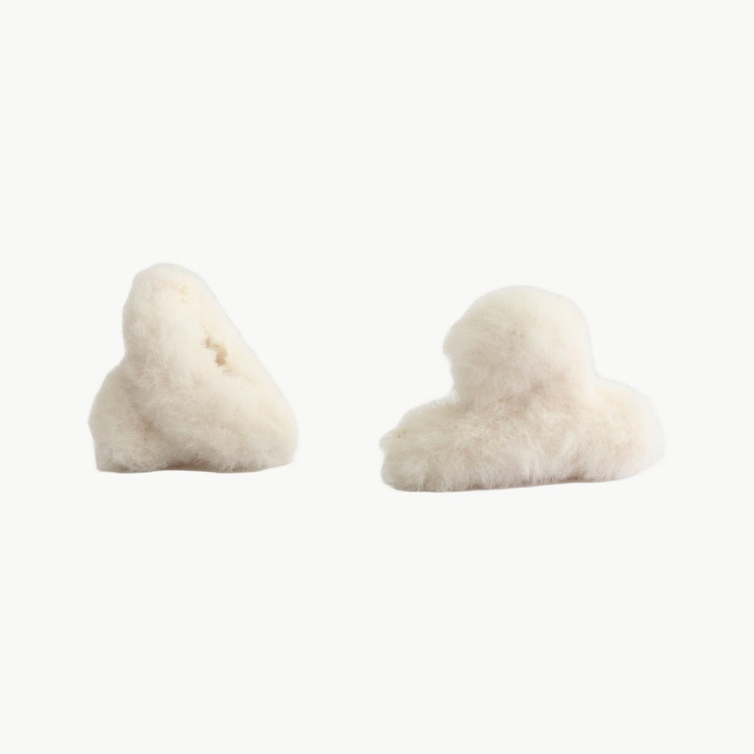 Furry Wölkchen Haarklammern mini Weiss