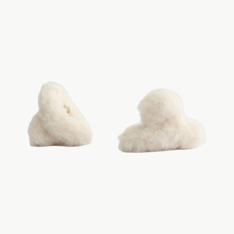 Furry Wölkchen Haarklammern Mini – Weiss