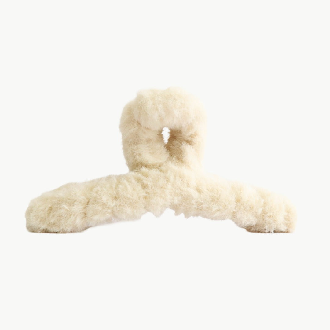 Furry Haarspange XL Vanilla Weiss