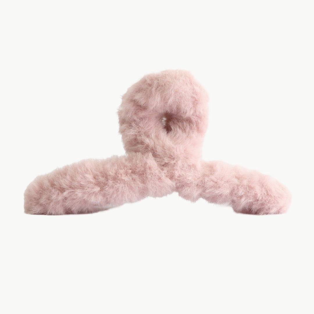 Furry Haarspange XL Pastel Rosa