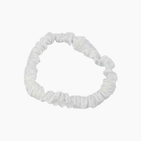Satin Scrunchie Mini – Schnee Weiss