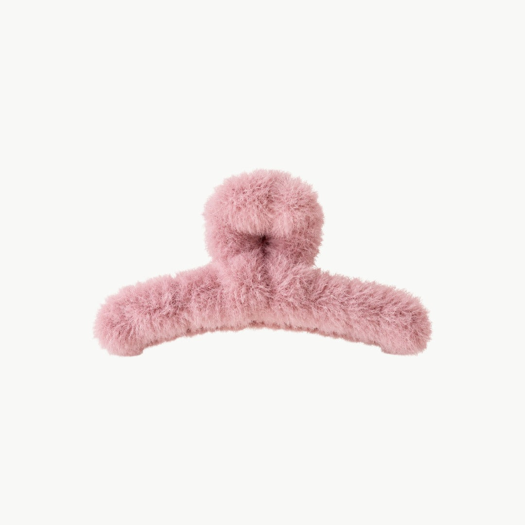 Furry Haarklammer Mittel in Pastel Rosa